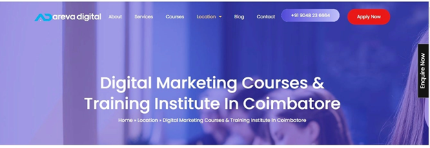 Digital Marketing Training Institute in Coimbatore - Areva digital