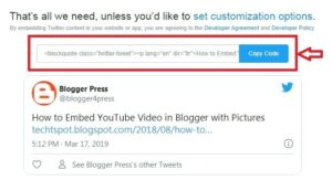 Improve Your Blog Posts - paste Twitter embed code