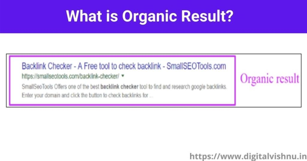 SEO interview questions and answers: what is organic result