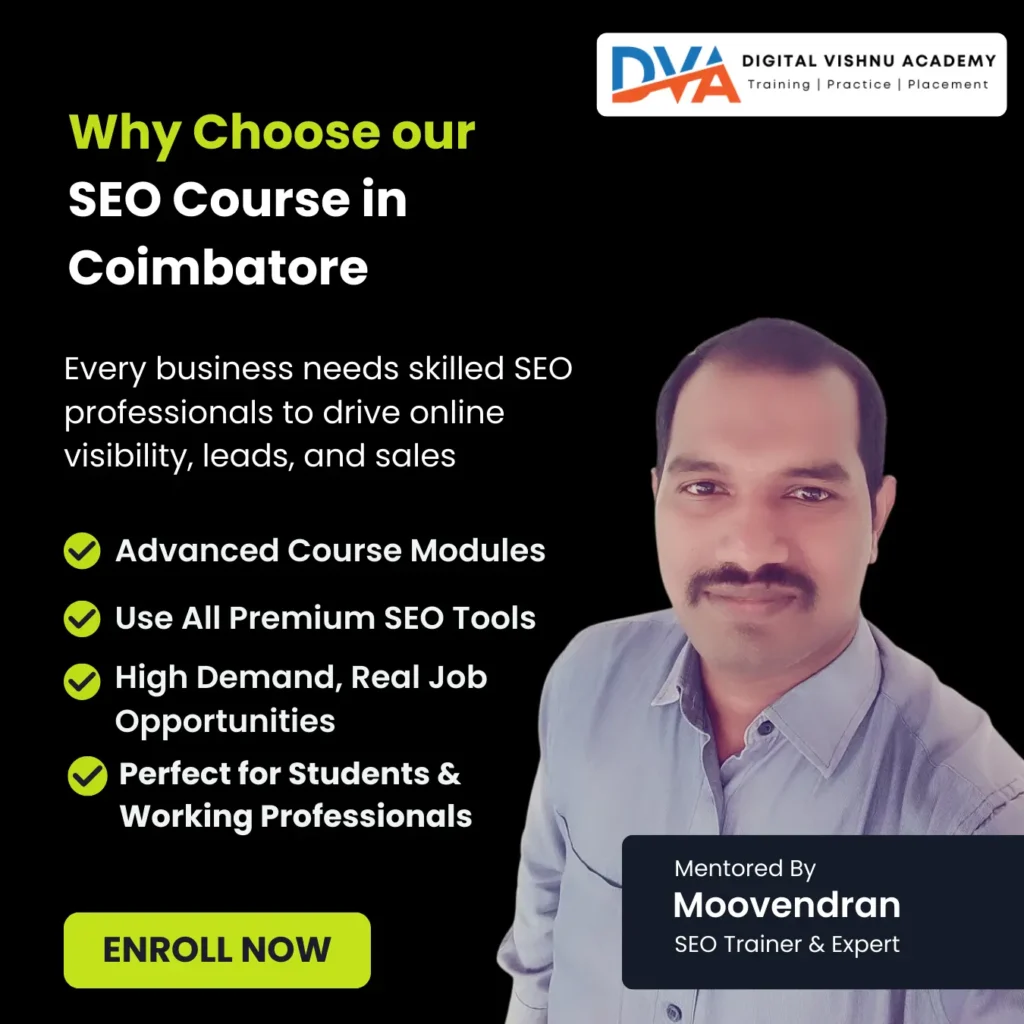 Why Choose Our SEO Course in Coimbatore