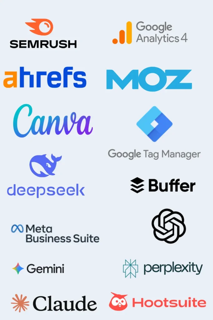 Advanced Digital Marketing Tools including GA4, SEMrush, and GTM Training