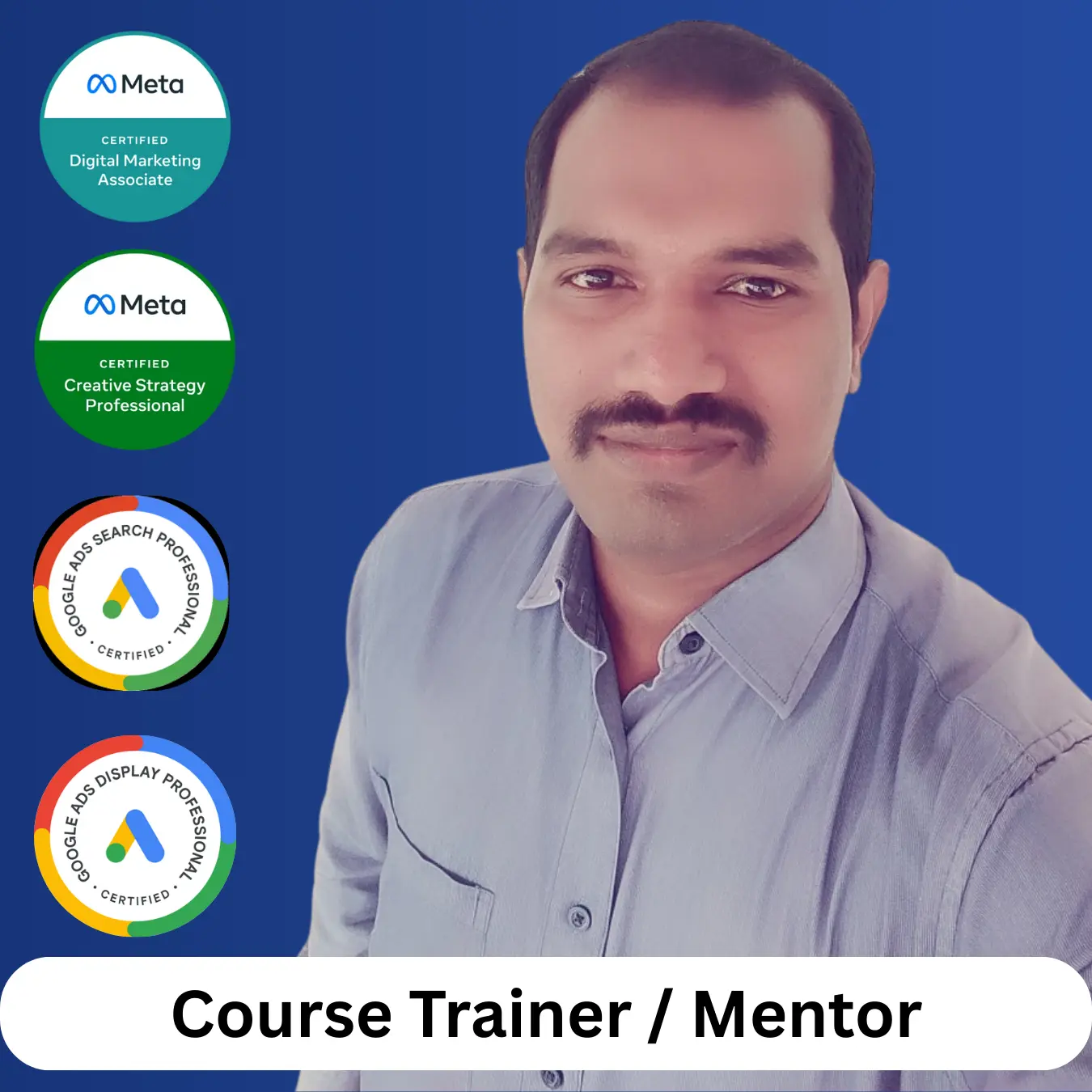 V. Moovendran, digital marketing trainer at Digital Vishnu Academy