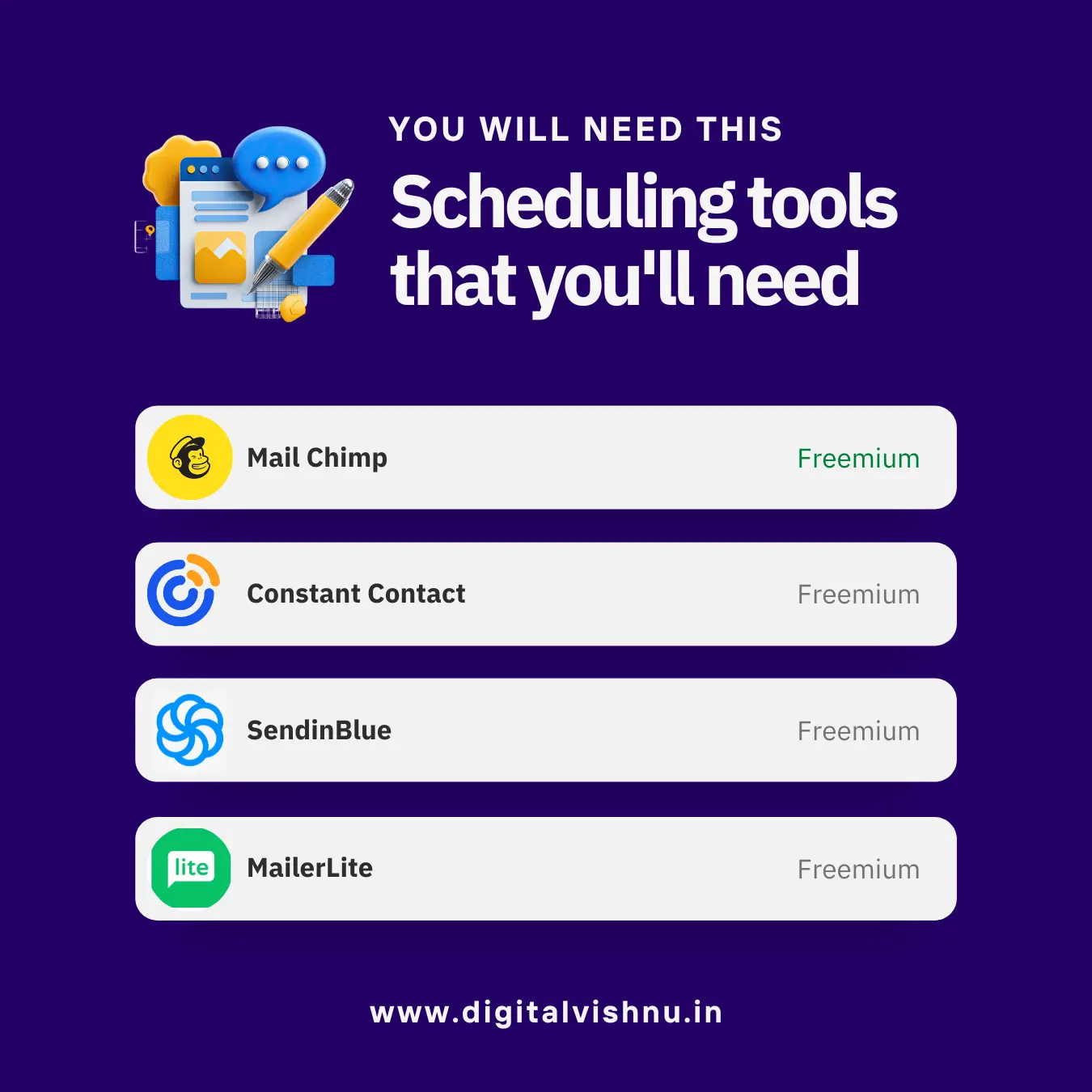 Tools Covered in Email Marketing Course
