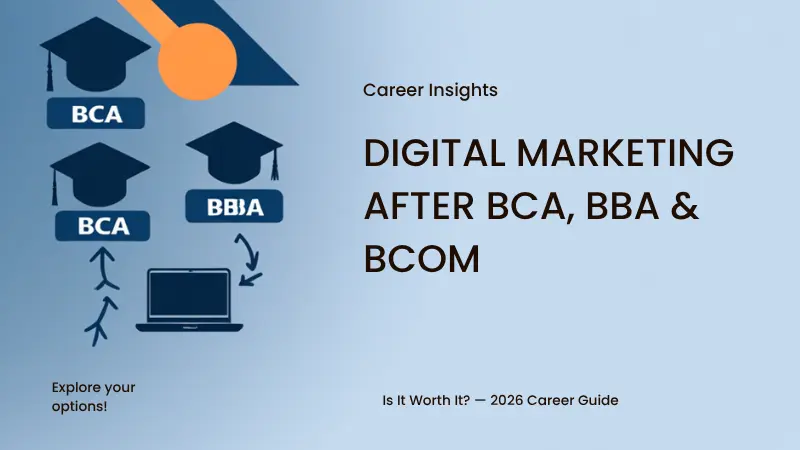 Digital marketing after BCA, BBA, and BCom — career guide 2026
