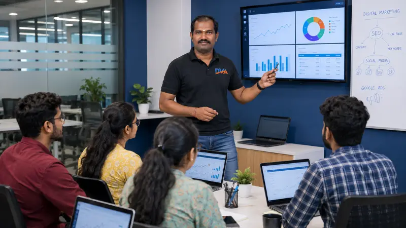 Digital marketing course in Coimbatore by Digital Vishnu Academy - practical job-ready training