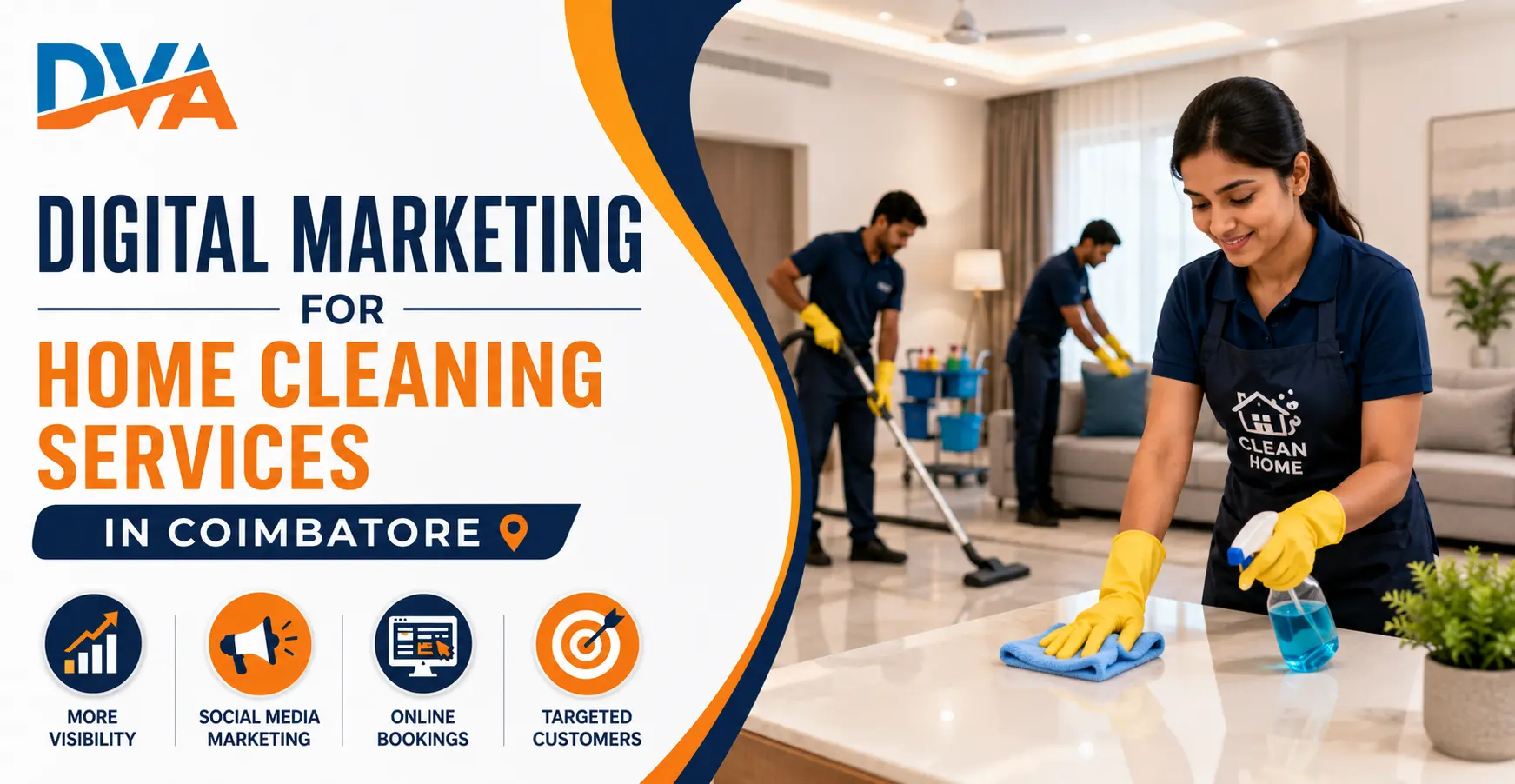 home cleaning service online marketing Coimbatore