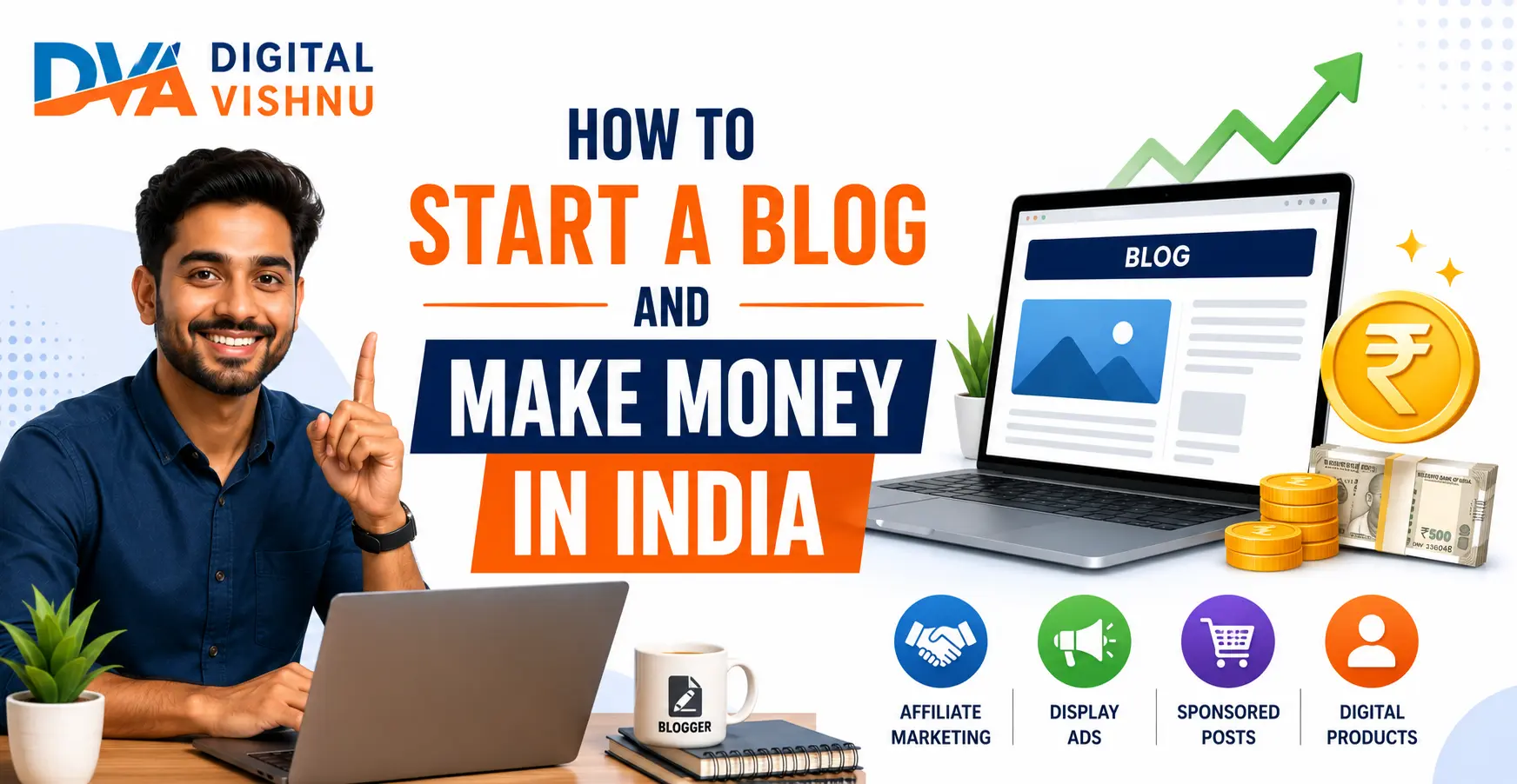 beginner blogging income guide start a blog and earn money in India