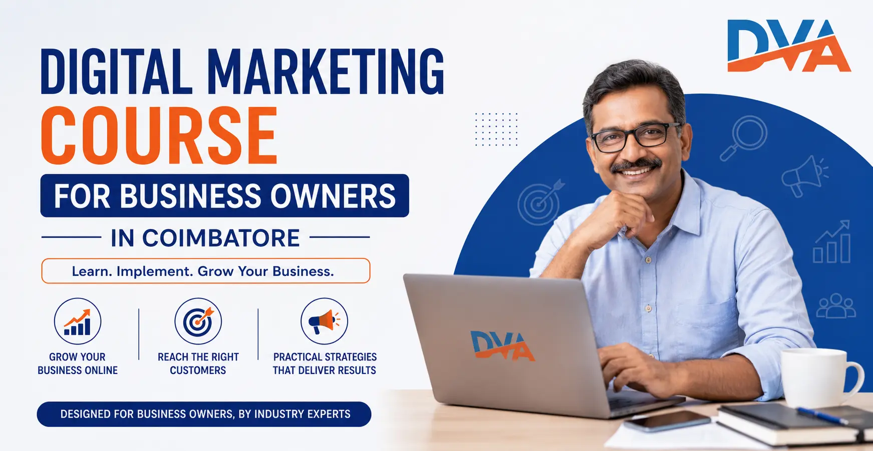 Business owners attending the digital marketing training programme at Digital Vishnu Academy in Coimbatore digital marketing course for business owners in Coimbatore Digital Vishnu Academy