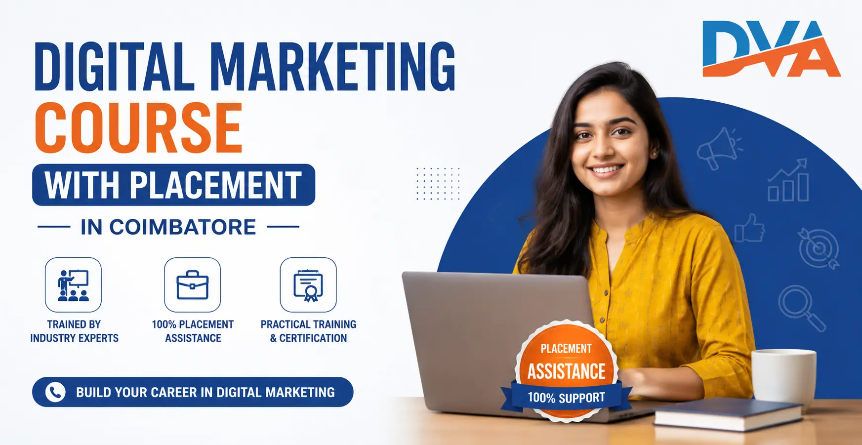 Digital Vishnu Academy in Coimbatore structured placement support process from training to first job offer digital marketing institute Coimbatore placement support Digital Vishnu Academy