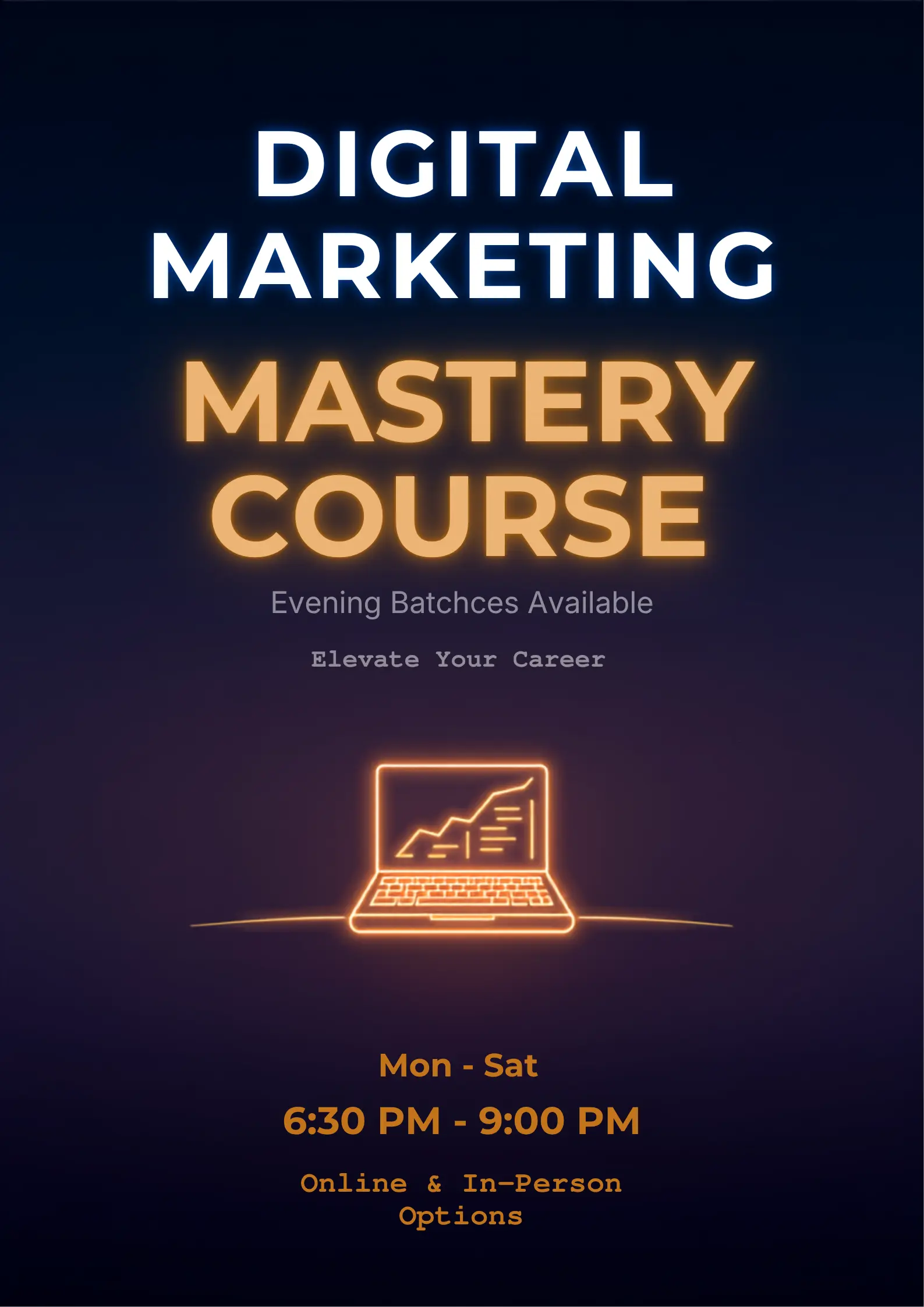 A working professional attending an evening digital marketing training session in Coimbatore part-time digital marketing course evening batch working professional Coimbatore