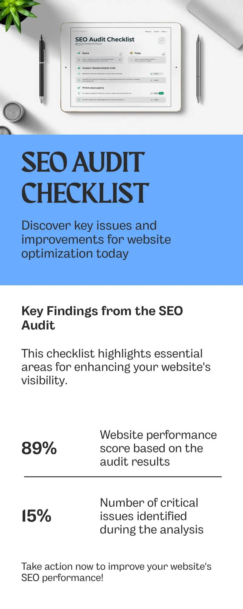 SEO audit project for a digital marketing portfolio